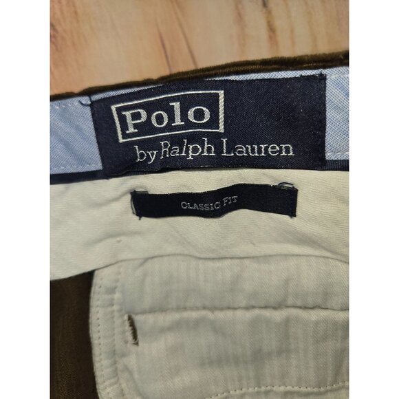 Polo Ralph Lauren Classic Fit Mens Corduroy Pants 42x30 Brown Cotton Durable - Picture 5 of 9